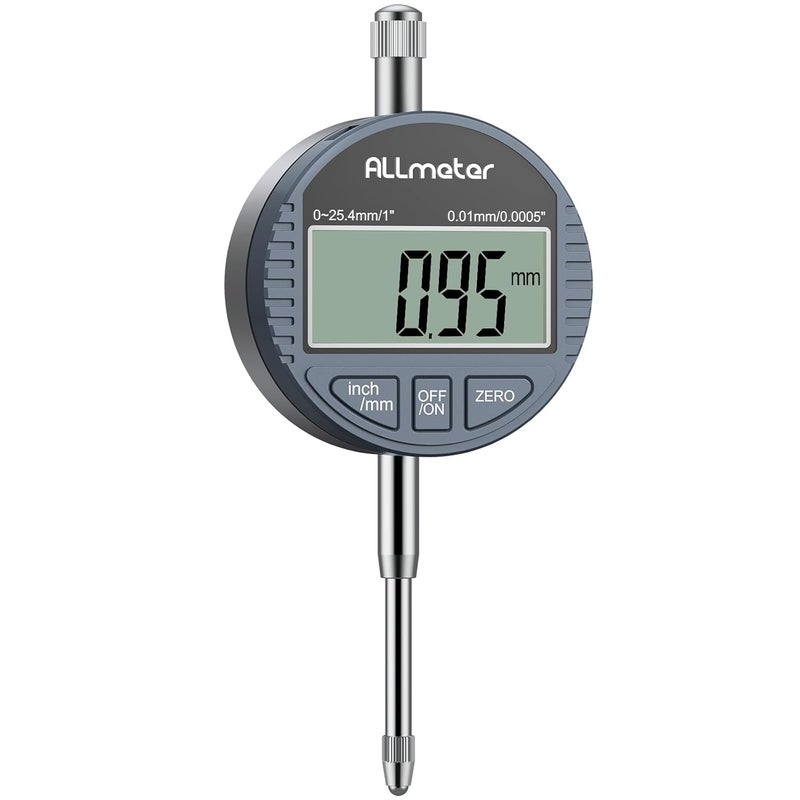 ALLmeter Store Digital Dial Indicator with Large LCD Display,0-1" (0-25.4mm) Range, 0.0005" (0.01mm) Resolution,Switchable mm/inch,Precision DTI Gauge for Industrial,Mechanical,and 3D Printer Use - Image 1